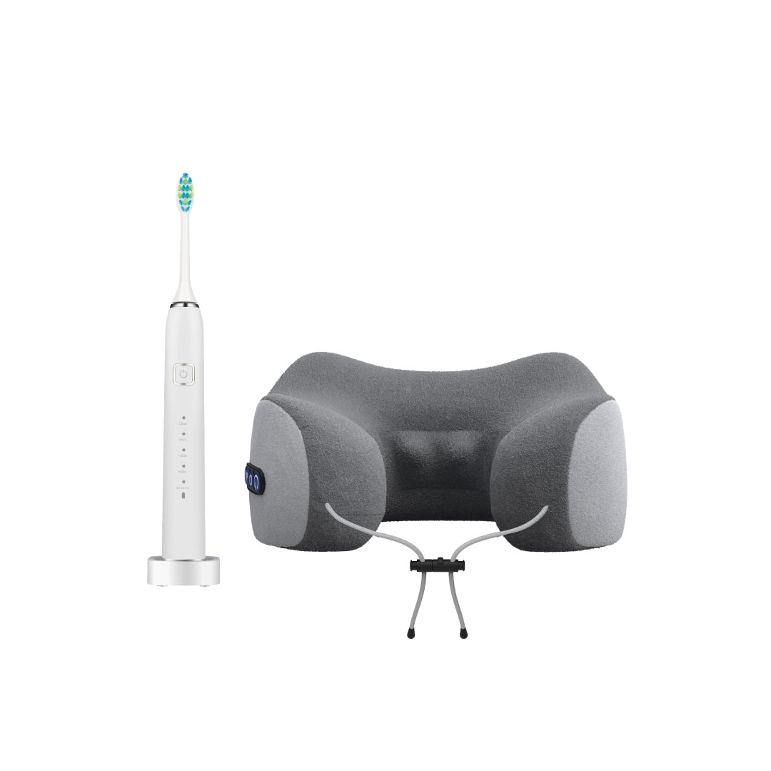 เซตฟันขาวสบายต้นคอ FULI Smart Sonic Electric Toothbrush + Ergo Massage Neck Pillow