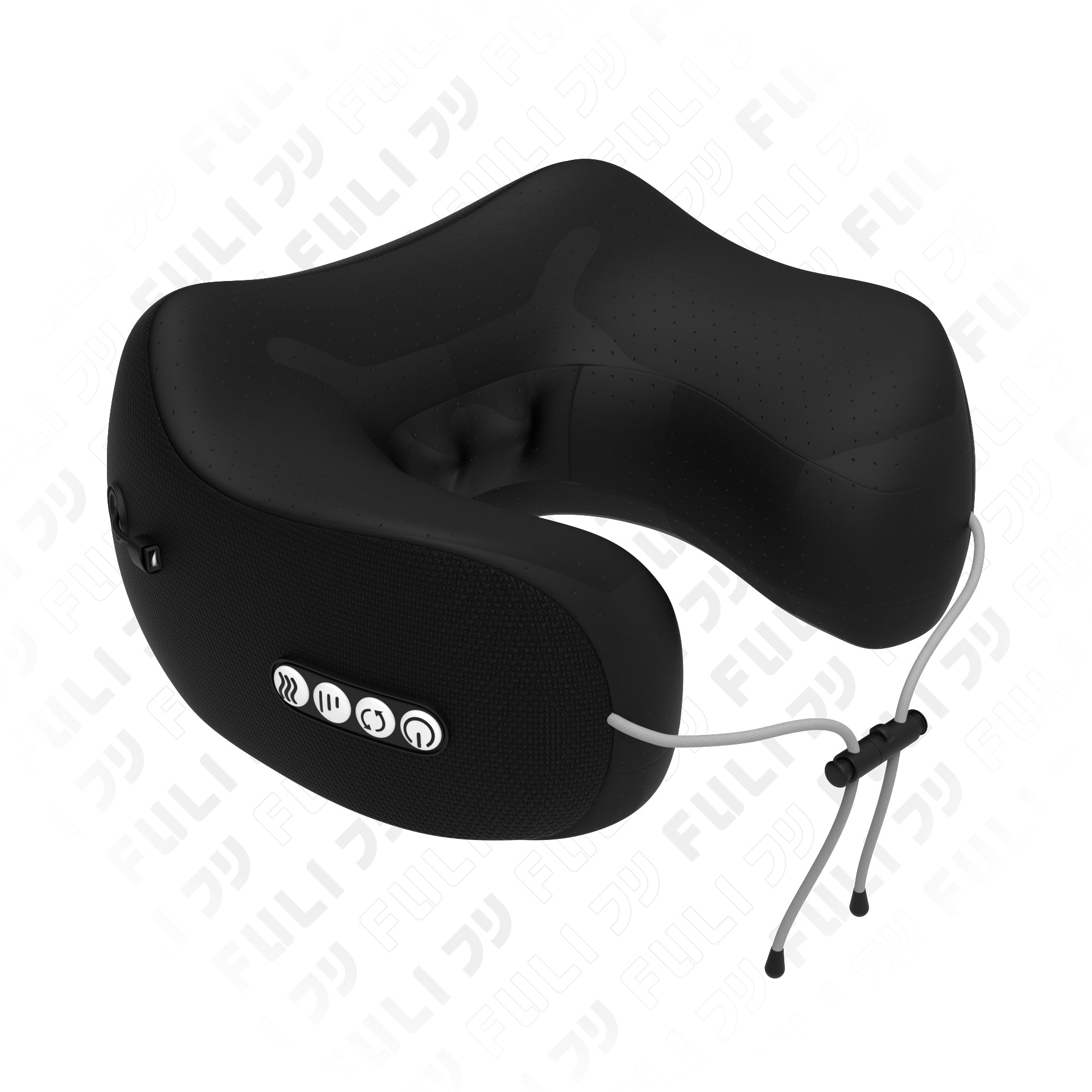 ซื้อ 1 แถม 1 | หมอนนวดคอไฟฟ้า + หมอนรองคอป้องกันเสียงรบกวน | FULI Noise Cancelling Ergo Neck Pillow + FULI Cool Tech Massage Neck Pillow