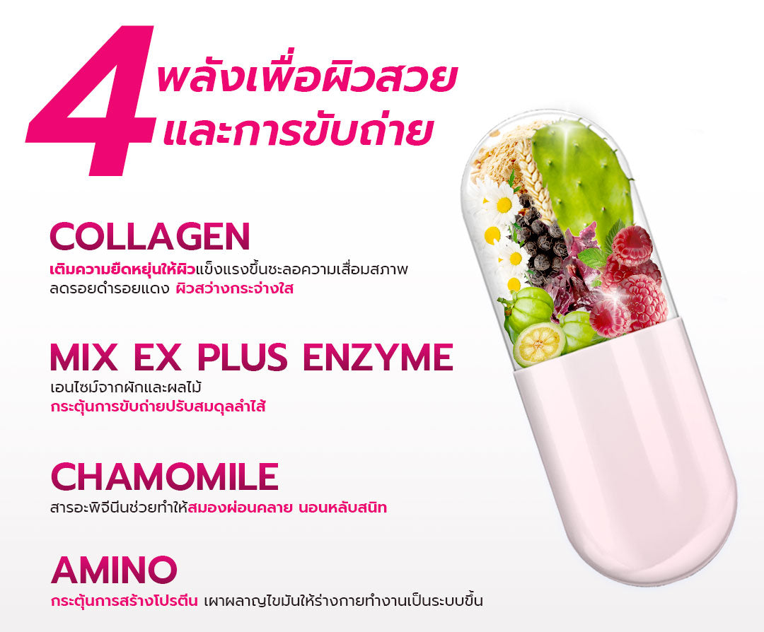 [ซื้อ 2 แถม 2] สูตรใหม่! Dietto Night Ex Plus Collagen | ไดอะโตะ ไนท์ อีเอ็กซ์ พลัส คอลลาเจน  (ตรา โทโกโยะ) 30 แคปซูล | ダイエット ナイトEXプラス コラーゲン 30錠入り - 4 กล่อง รวม 120 แคปซูล แถมฟรี วีต้าไลฟ์ แอสตาแซนธิน พลัส 8 แคปซูล
