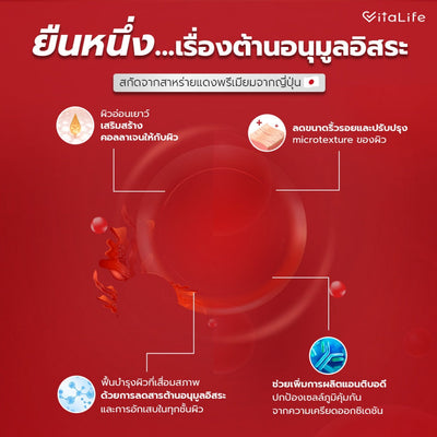 Vitalife Astaxanthin Ultra Complex with CoQ10 | วีต้าไลฟ์ แอสตาแซนธิน พลัส 8 เม็ด