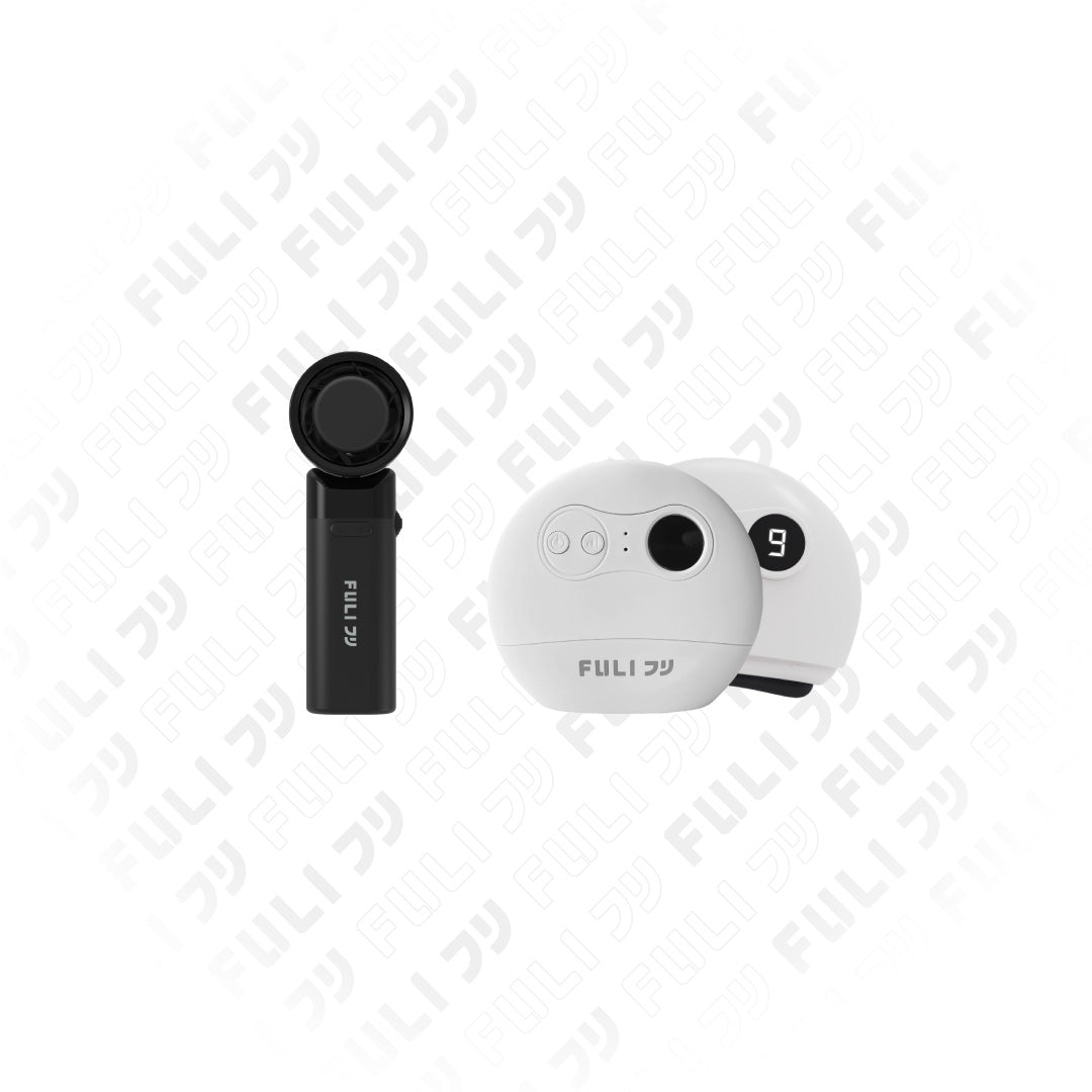เซตลมแรงเหนียงหาย | FULI ICE Cooling Mini Fan - 10K RPM + FULI Natural Stone Electric Gua Sha