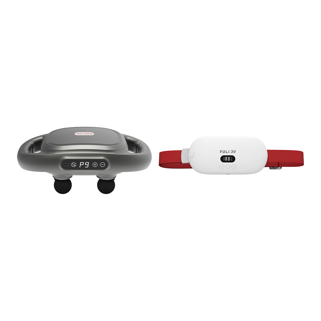 เซตประคบอุ่นสบายตัว | FULI MaxRelief Muscle Massager + FULI Intelligent Heating Wireless Massager